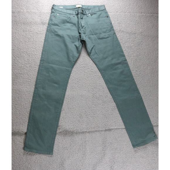 Todd Snyder Jeans 32x34 Green Slim Fit 5 Pocket Pants - Picture 1 of 5
